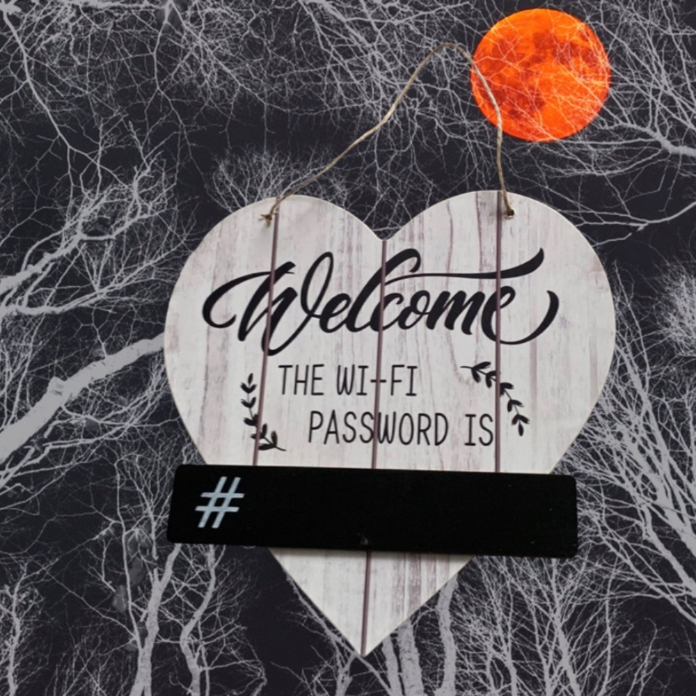 Rustic wooden sign to share your HOME or BUSINESS WIFI password